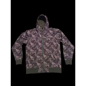 Simms Rogue Fleece Hoodie Jacket Fleece Lined Men's Size Medium Camo